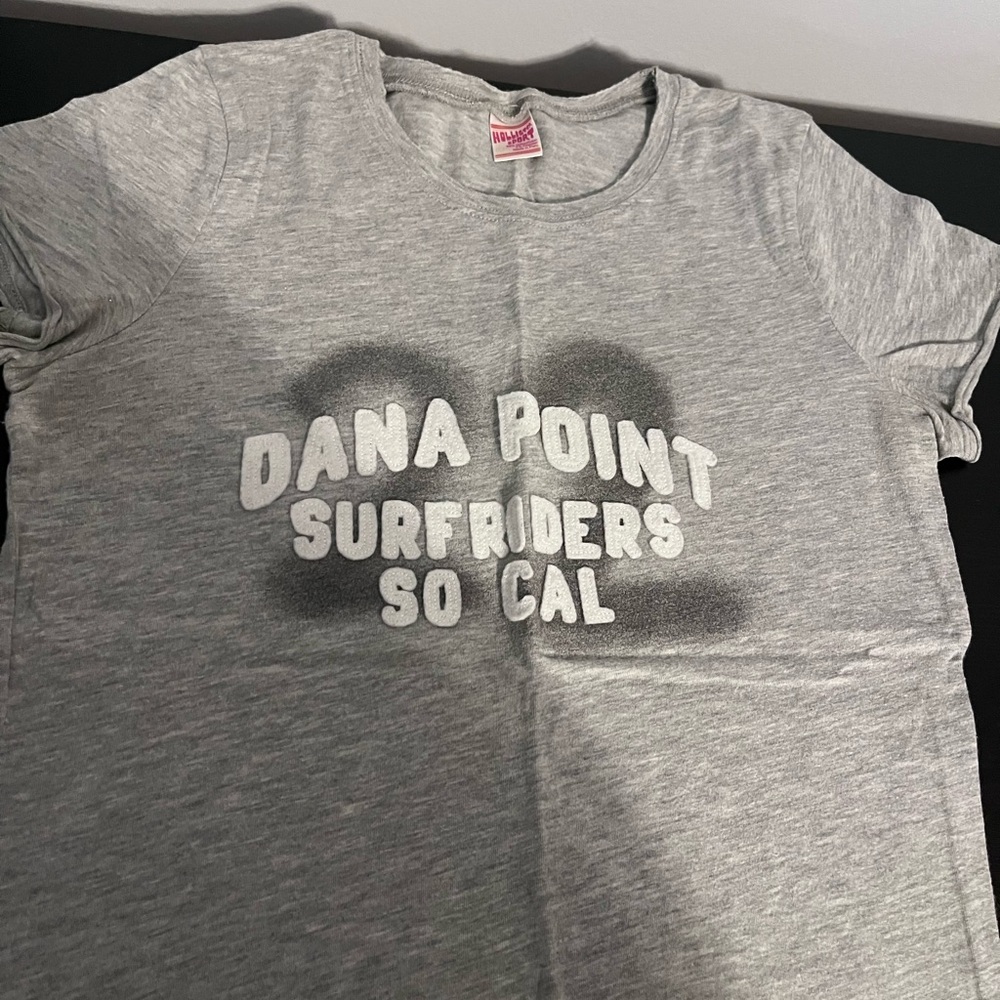 Hollister Gray Tee with Surfriders Graphic
